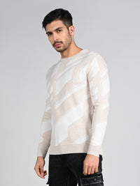 Killer Men Round Neck Khaki Sweaters