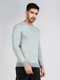 Killer Men Round Neck Green Sweaters