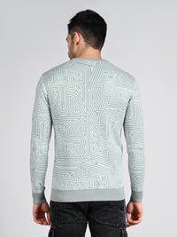 Killer Men Round Neck Green Sweaters