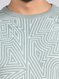 Killer Men Round Neck Green Sweaters