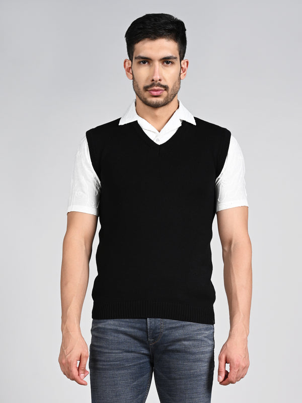 Killer Men V Neck Sleeveless Black Sweaters