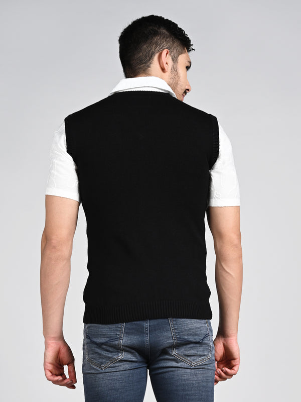 Killer Men V Neck Sleeveless Black Sweaters
