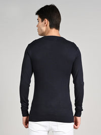 Killer Men Round Neck Blue Sweaters