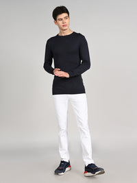 Killer Men Round Neck Blue Sweaters