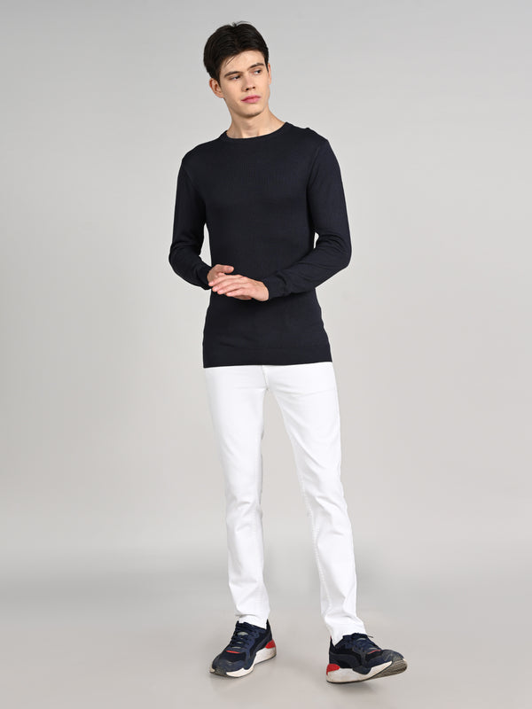 Killer Men Round Neck Blue Sweaters