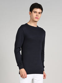 Killer Men Round Neck Blue Sweaters