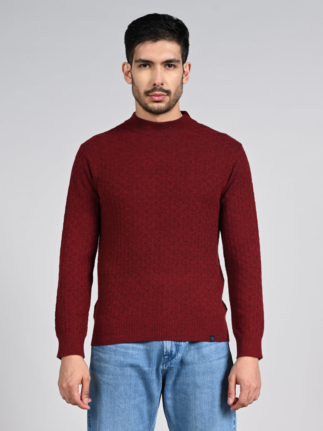 Killer Men High Neck Wine Sweaters
