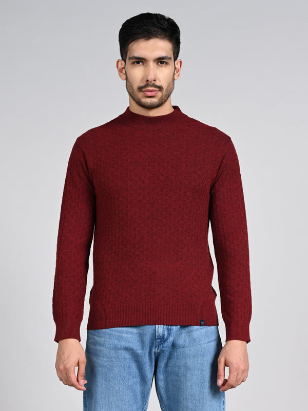 Killer Men High Neck Wine Sweaters