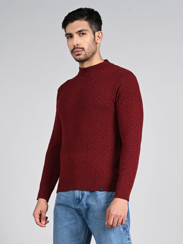 Killer Men High Neck Wine Sweaters