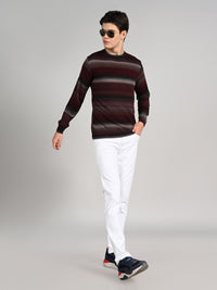 Killer Men Round Neck Wine Sweaters