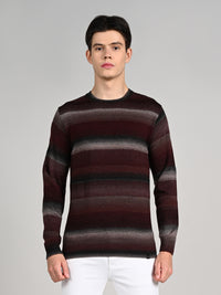 Killer Men Round Neck Wine Sweaters