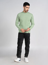 Killer Men High Neck Light Green Sweaters