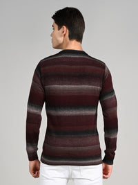 Killer Men Round Neck Wine Sweaters