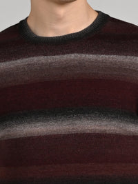 Killer Men Round Neck Wine Sweaters