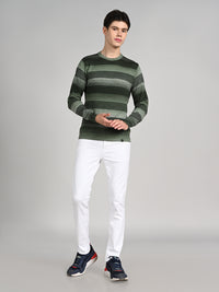 Killer Men Round Neck Green Sweaters