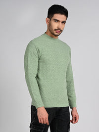 Killer Men High Neck Light Green Sweaters