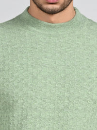 Killer Men High Neck Light Green Sweaters