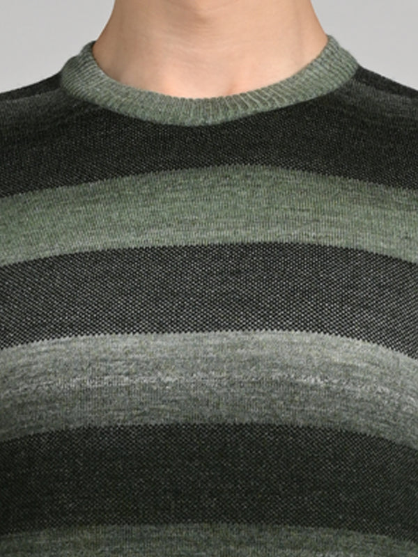 Killer Men Round Neck Green Sweaters