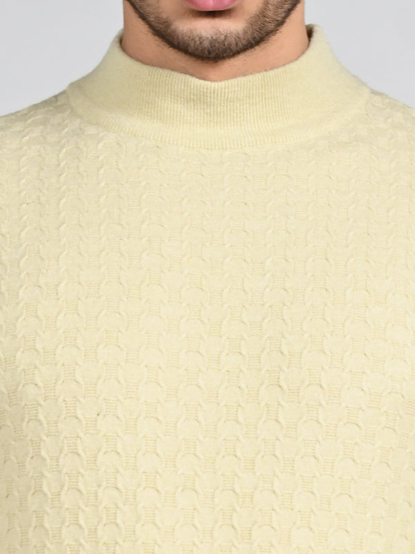 Killer Men High Neck Beige Sweaters