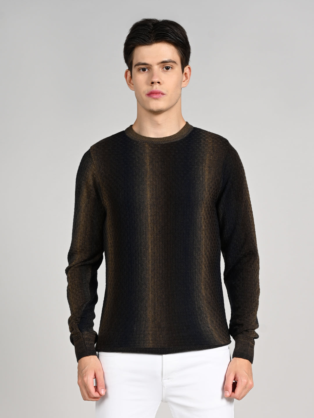 Killer Men Round Neck Navy Sweaters