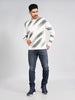 Killer Men Round Neck White Printed Sweaters