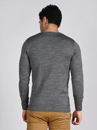 Killer Men Round Neck Grey Sweaters