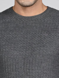 Killer Men Round Neck Grey Sweaters