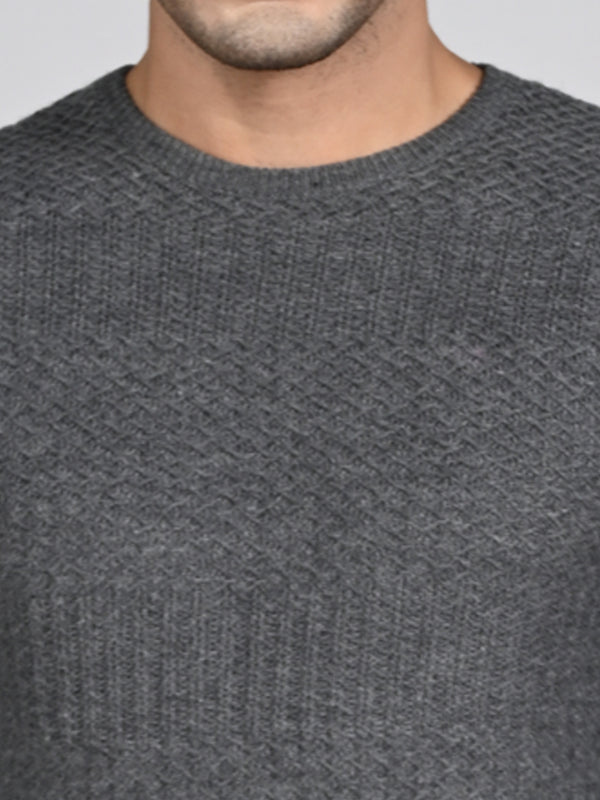 Killer Men Round Neck Grey Sweaters