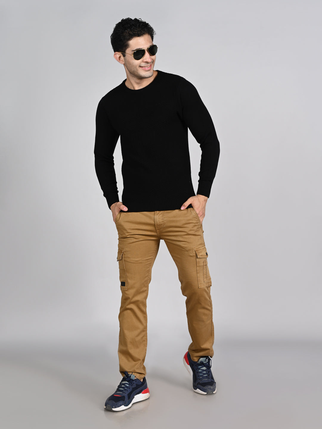 Killer Men Round Neck Balck Sweaters