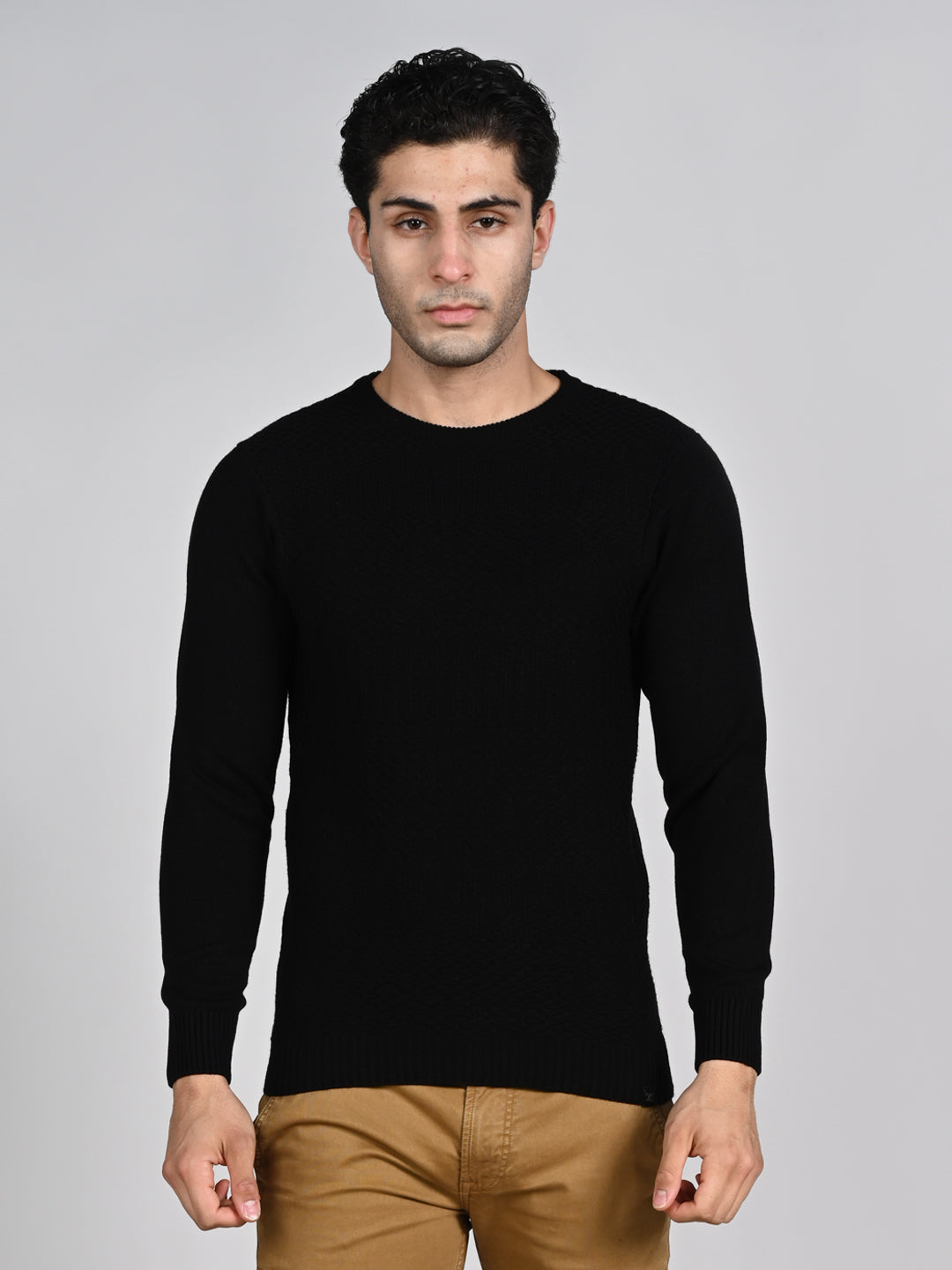 Killer Men Round Neck Balck Sweaters