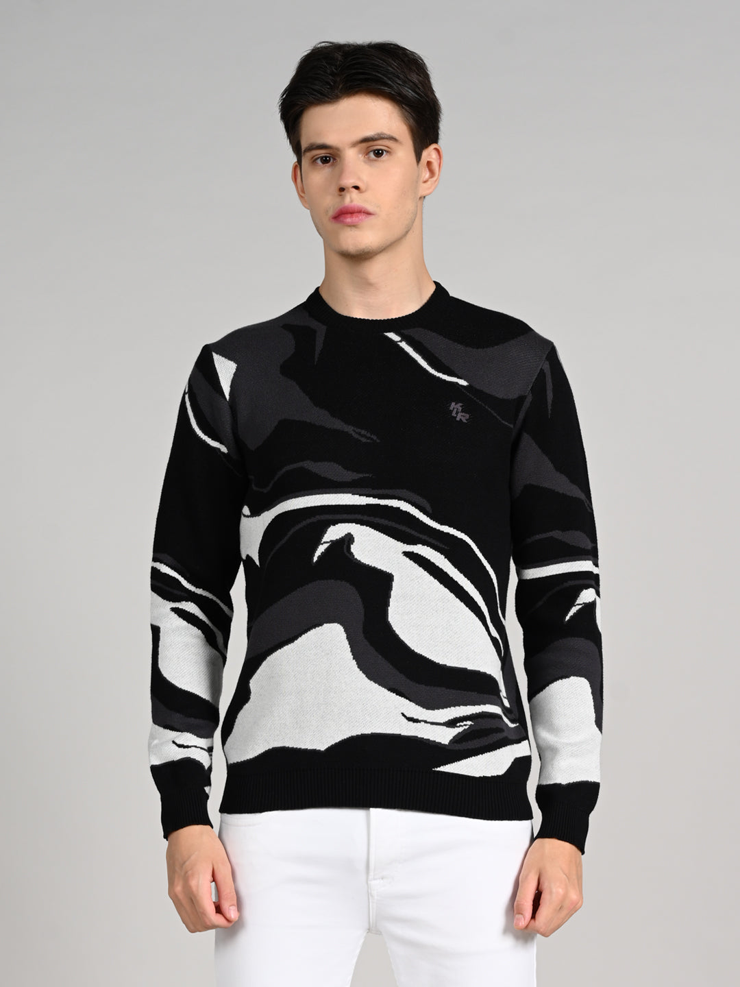 Killer Men Round Neck Balck Sweaters