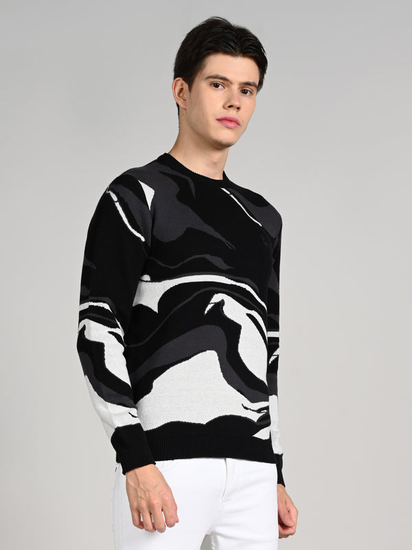 Killer Men Round Neck Balck Sweaters