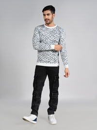 Killer Men Round Neck Off White Sweaters
