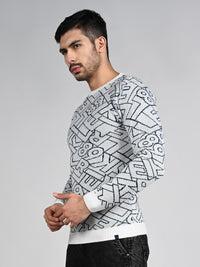 Killer Men Round Neck Off White Sweaters