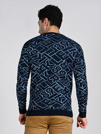 Killer Men Round Neck Navy Sweaters