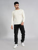 Killer Men Round Neck Off White Sweaters