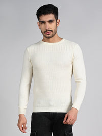 Killer Men Round Neck Off White Sweaters