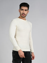Killer Men Round Neck Off White Sweaters