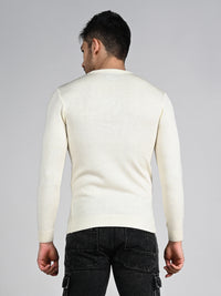 Killer Men Round Neck Off White Sweaters