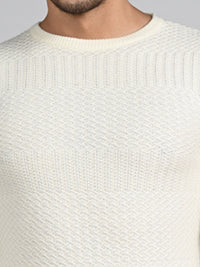 Killer Men Round Neck Off White Sweaters
