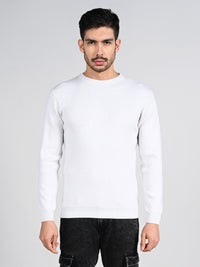 Killer Men Round Neck Light Grey Sweaters