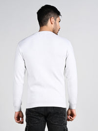 Killer Men Round Neck Light Grey Sweaters