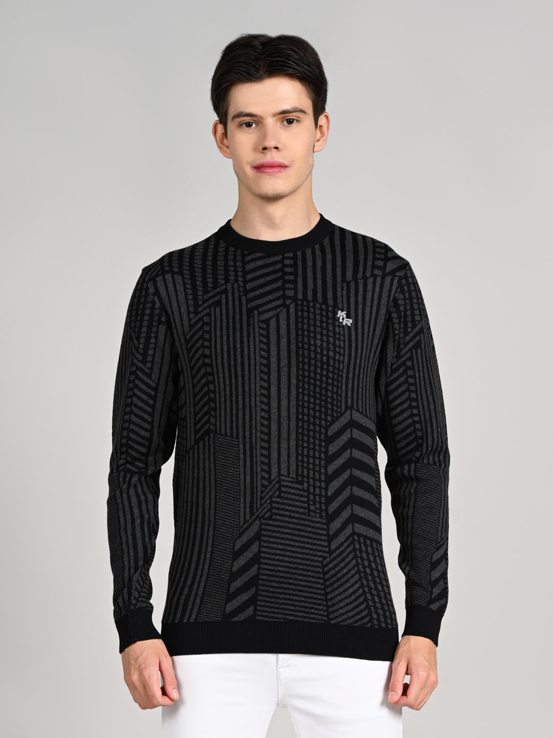 Killer Men Round Neck Balck Sweaters