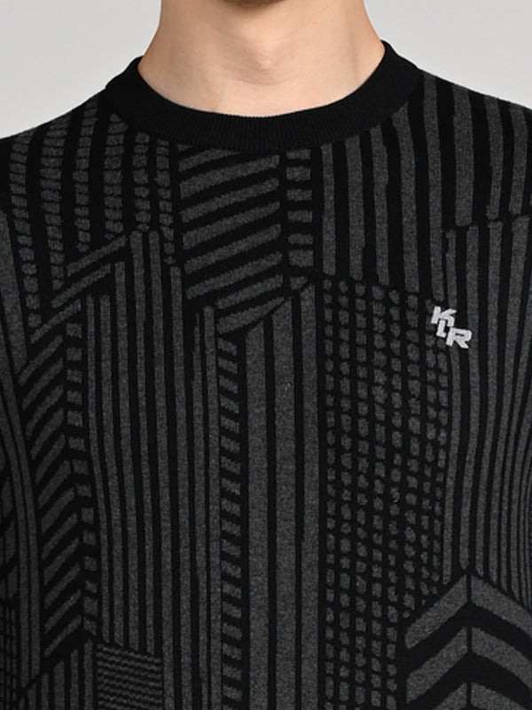 Killer Men Round Neck Balck Sweaters