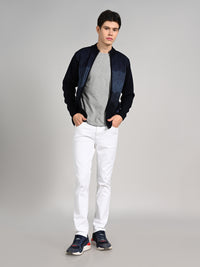 Killer Men Round Neck Navy Sweaters
