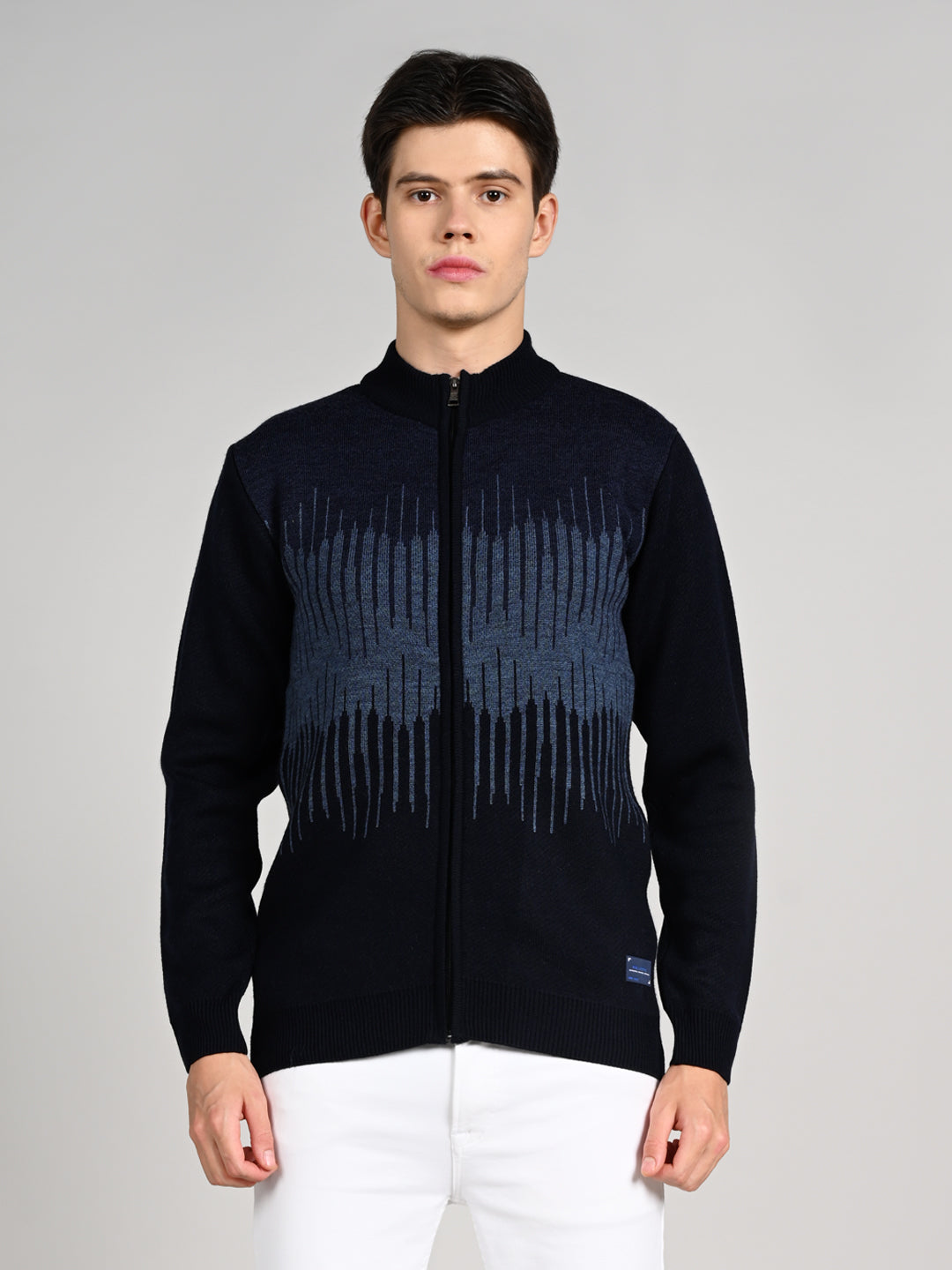 Killer Men Round Neck Navy Sweaters