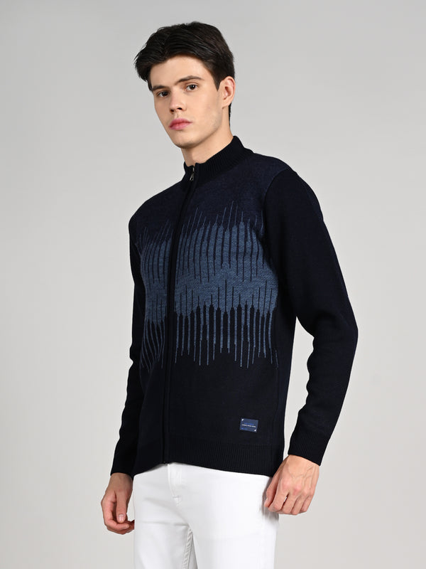 Killer Men Round Neck Navy Sweaters