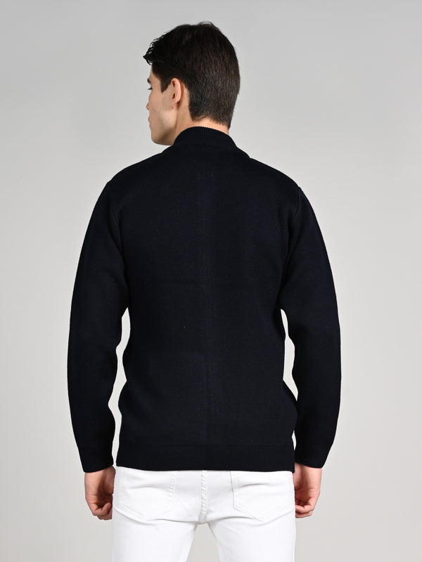 Killer Men Round Neck Navy Sweaters