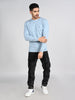 Killer Men Round Neck Light Blue Sweaters
