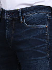 Killer Men Dark Blue Solid Slim Fit Jeans
